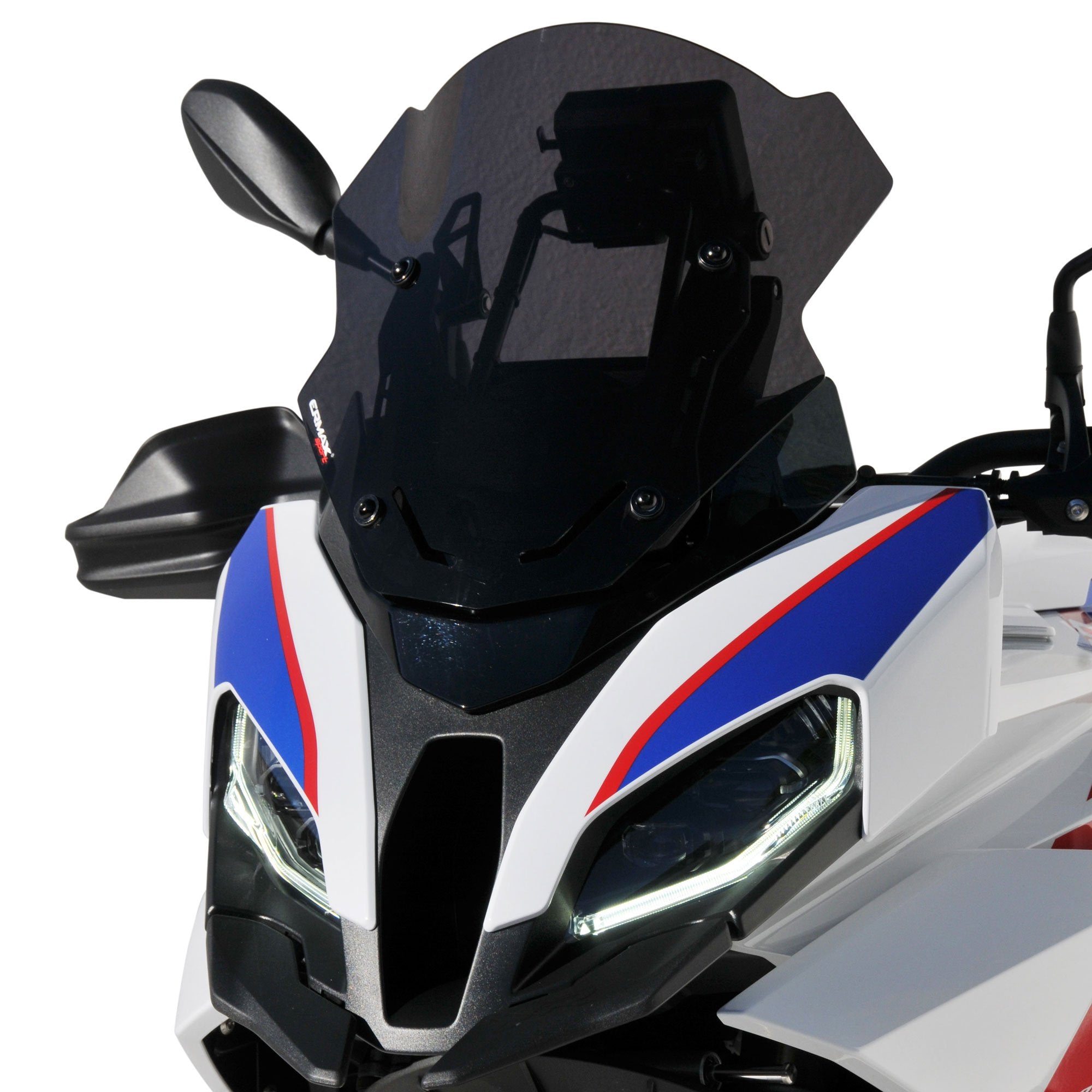 Pyramid Sport Screen | Racing Red & White Aluminium Metallic Matt | BMW S 1000 XR 2020>Current -  Shop name