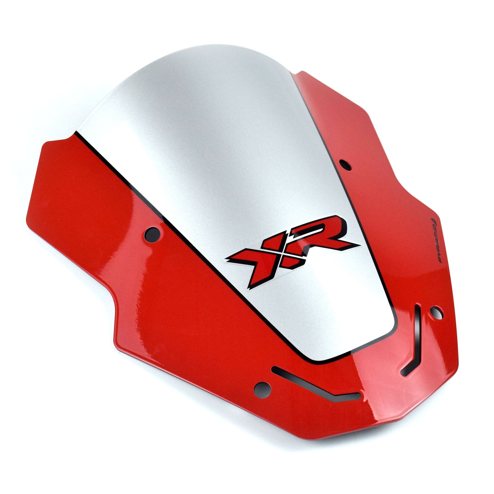 Pyramid Sport Screen | Racing Red & White Aluminium Metallic Matt | BMW S 1000 XR 2020>Current -  Shop name