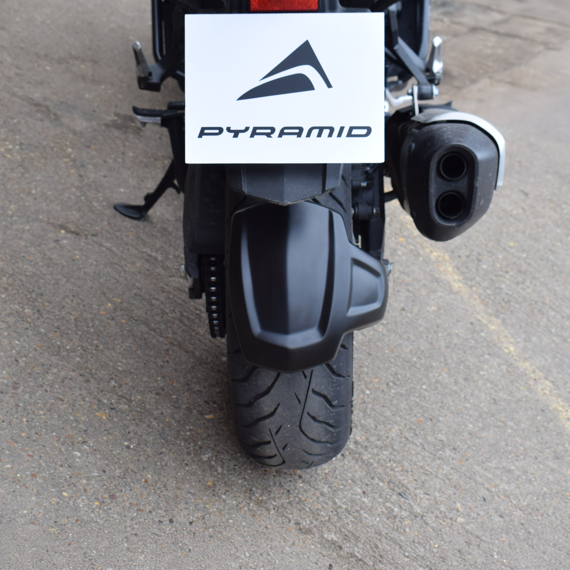 Pyramid Spray Guard | Gloss Black | Honda NT1100 2022>Current -  Shop name
