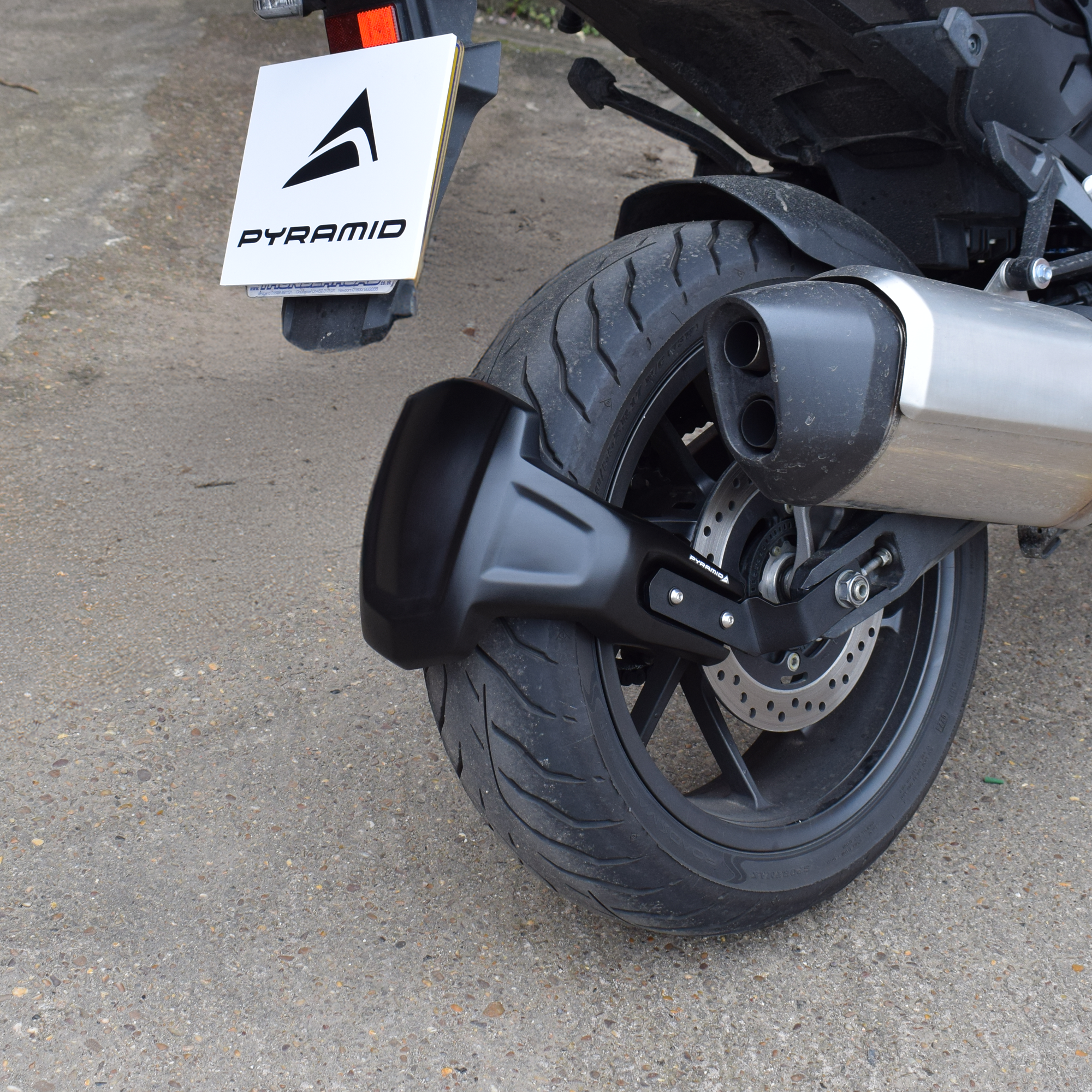 Pyramid Spray Guard | Matte Black | Honda NT1100 2022>Current -  Shop name