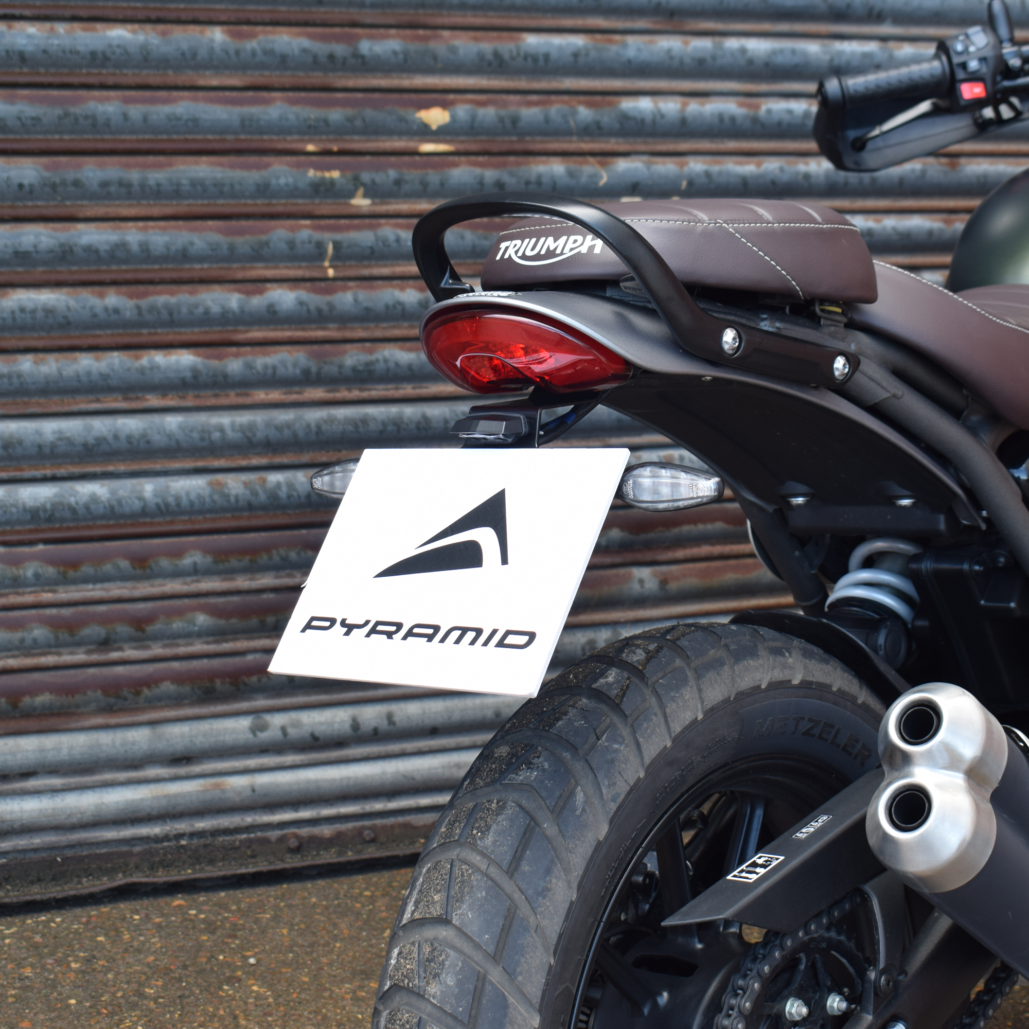 Pyramid Tail Tidy | Matte Black | Triumph Scrambler 400 X 2024>Current-Tail Tidies-Pyramid Motorcycle Accessories