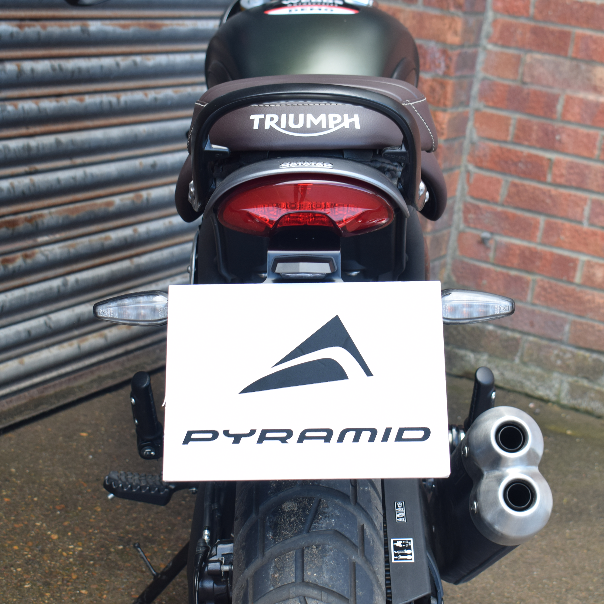 Pyramid Tail Tidy | Matte Black | Triumph Scrambler 400 X 2024>Current-Tail Tidies-Pyramid Motorcycle Accessories