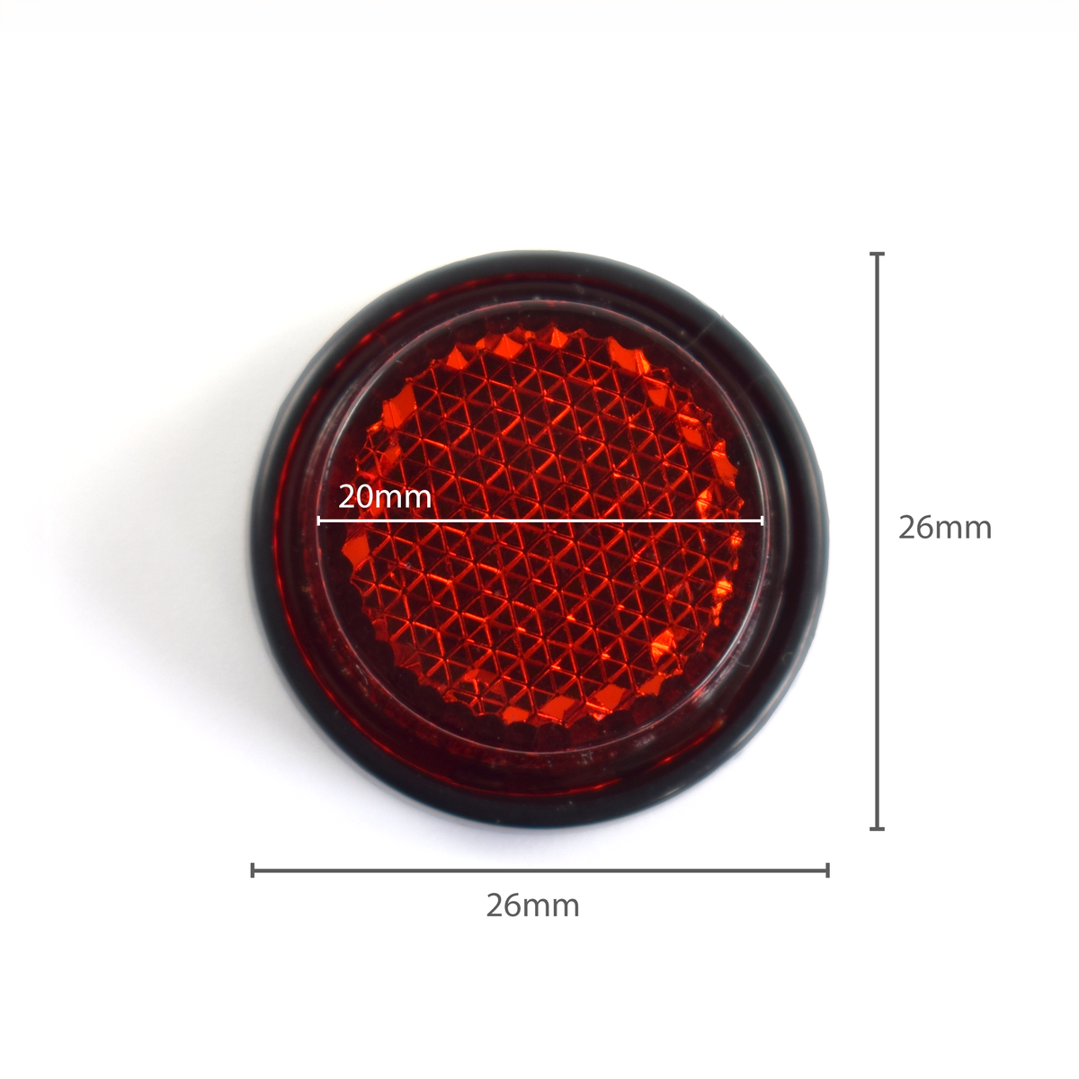 Pyramid Universal Round Number Plate Reflector | Pack Of 2