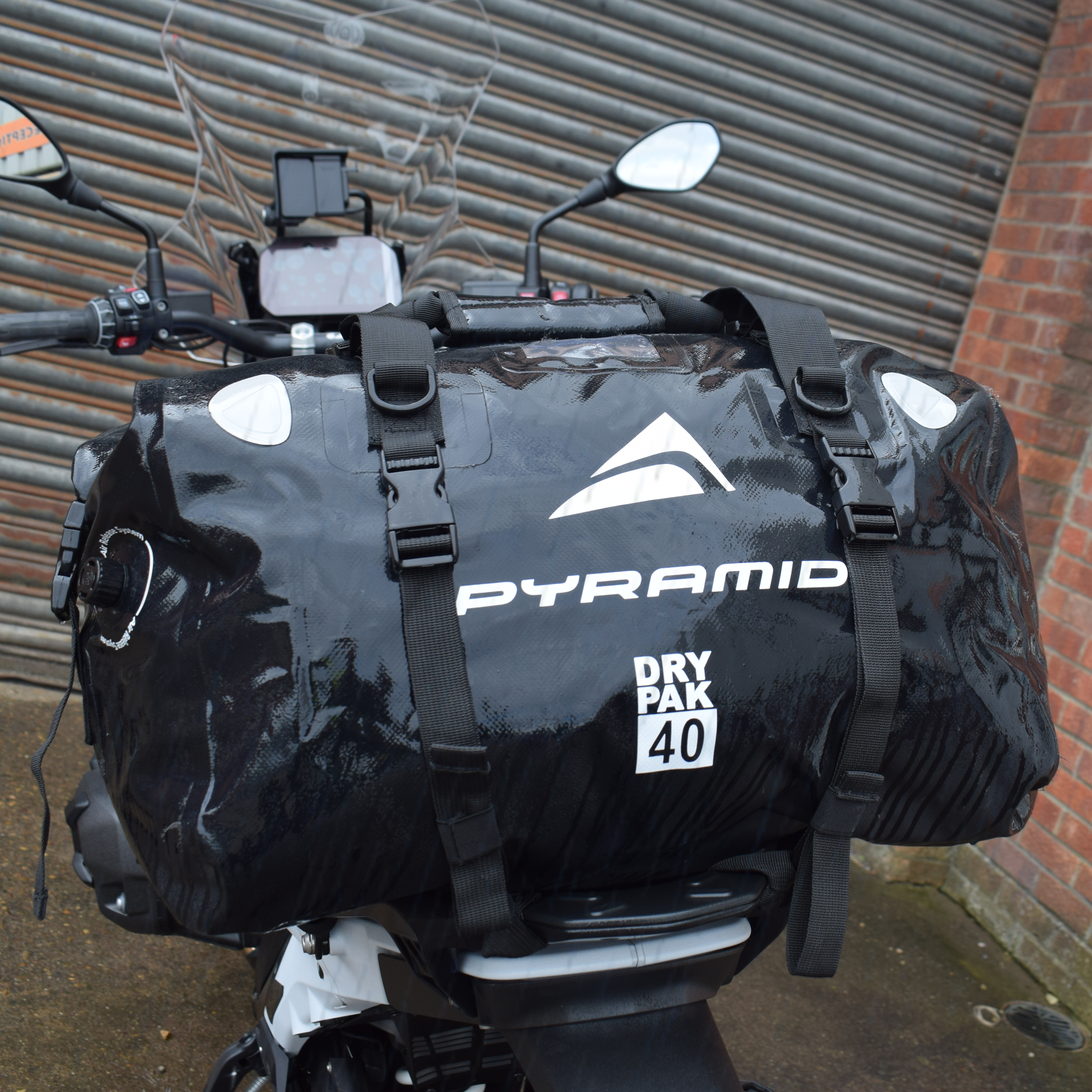 Pyramid Waterproof 20L Motorcycle Duffle Bag | Black-Bags-Pyramid Motorcycle Accessories