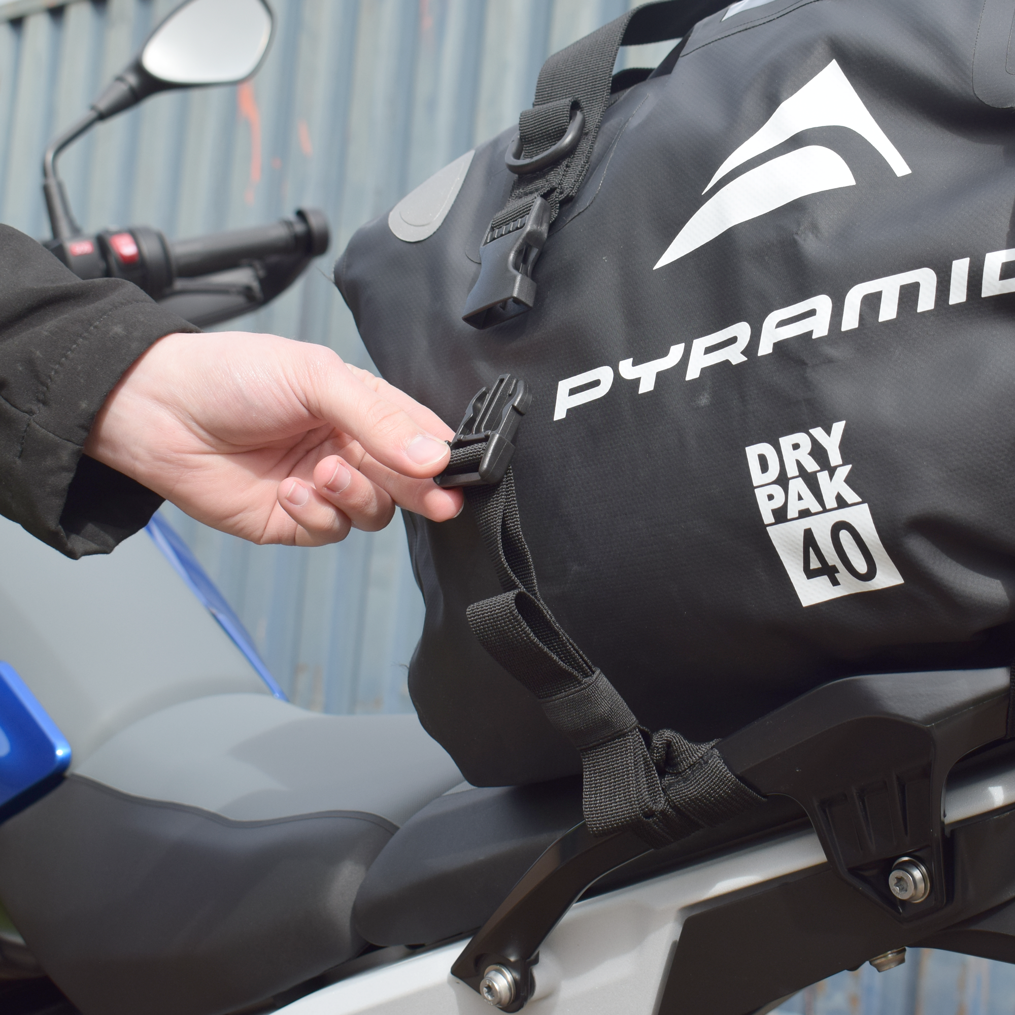 Pyramid Waterproof 20L Motorcycle Duffle Bag | Black-Bags-Pyramid Motorcycle Accessories