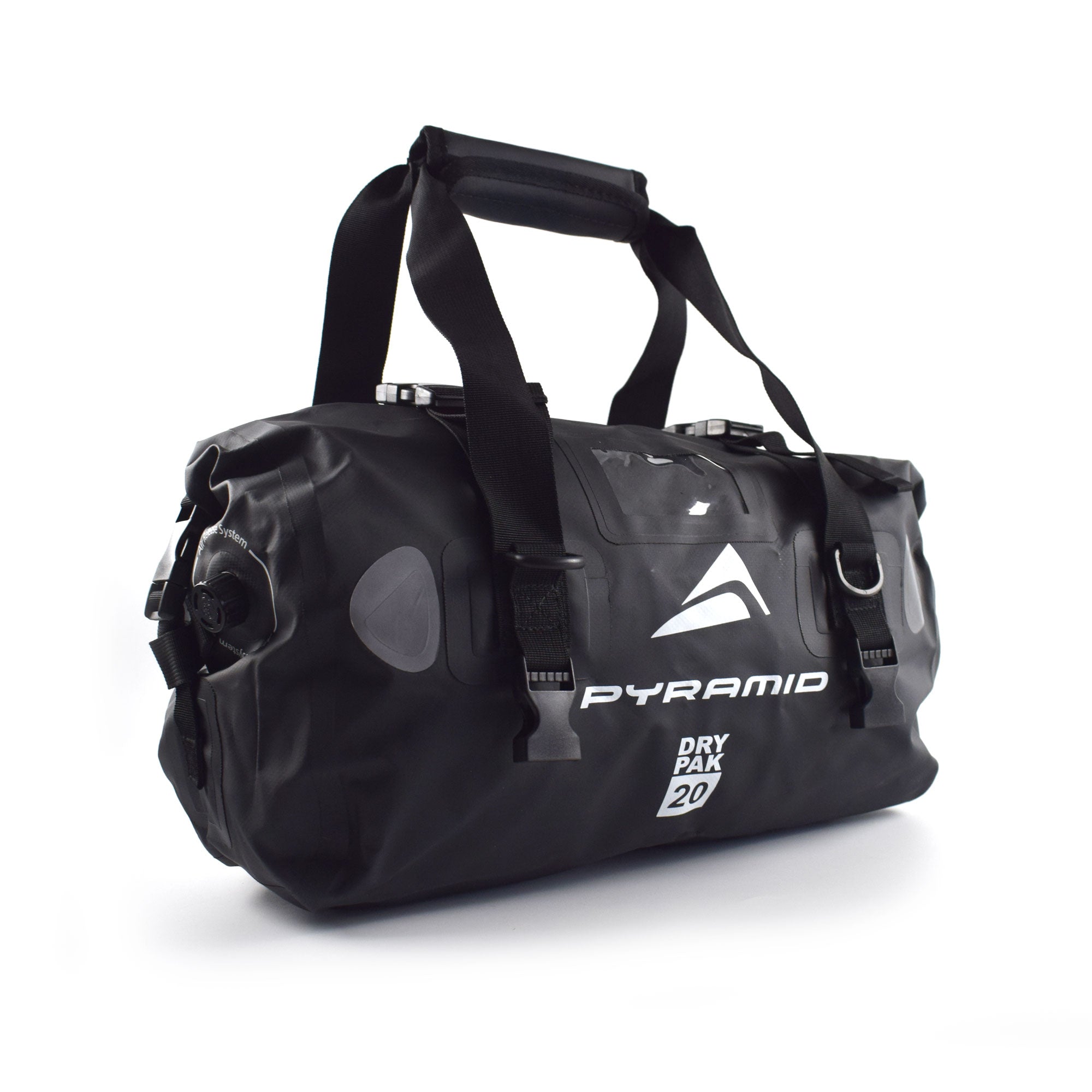 Pyramid Waterproof 20L Motorcycle Duffle Bag | Black-Bags-Pyramid Motorcycle Accessories