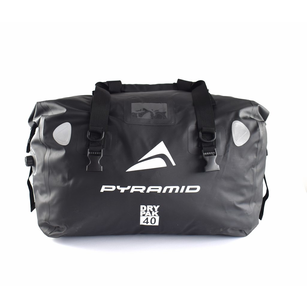 Pyramid Waterproof 40L Motorcycle Duffle Bag | Black-Bags-Pyramid Motorcycle Accessories