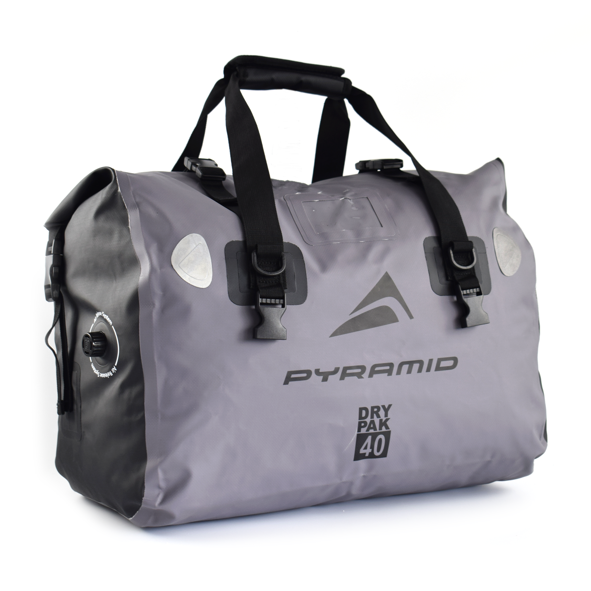 Pyramid Waterproof 40L Motorcycle Duffle Bag | Grey-Bags-Pyramid Motorcycle Accessories