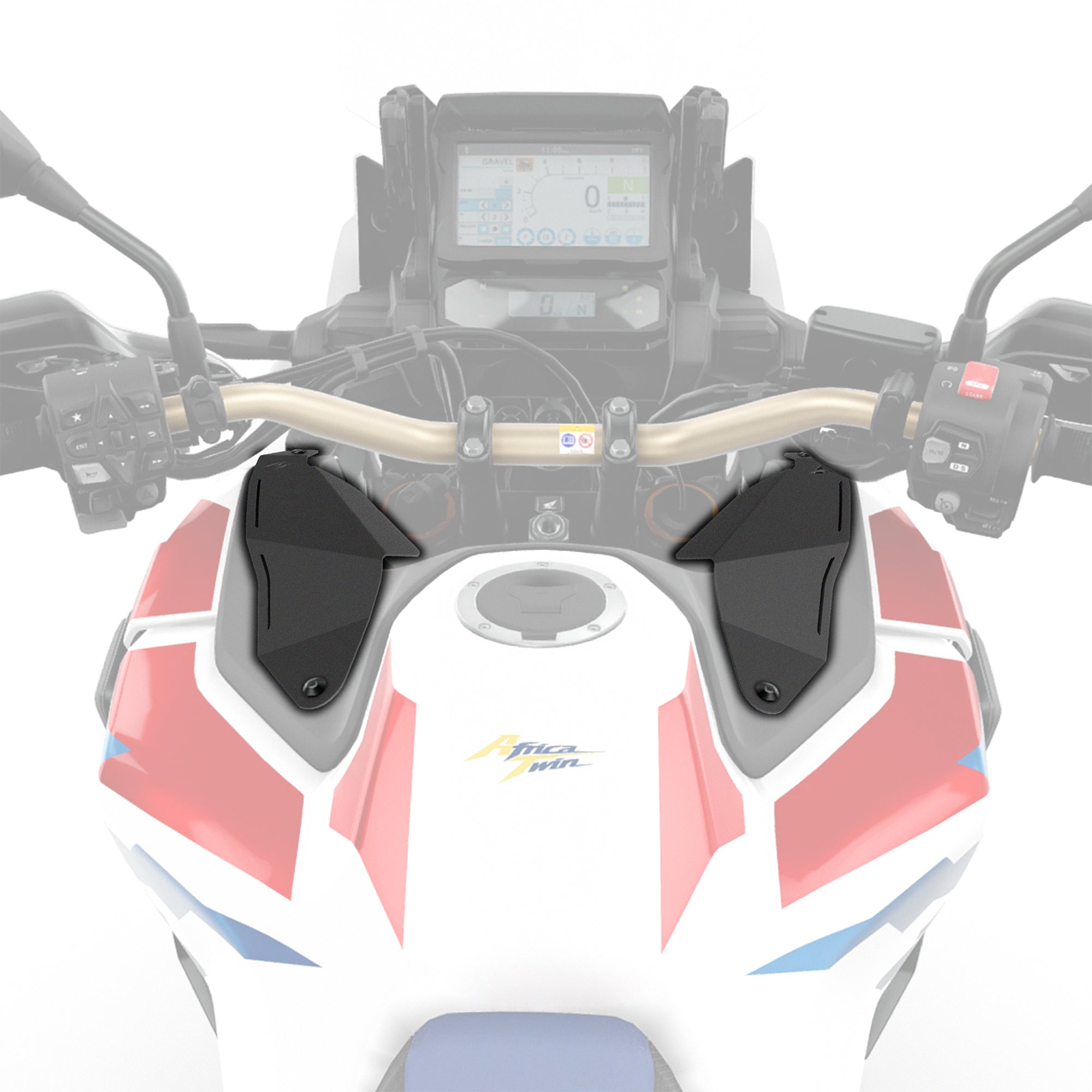 Pyramid Wind Deflector | Matte Black | Honda CRF 1100L Africa Twin Adventure Sports 2020>2025 -  Shop name