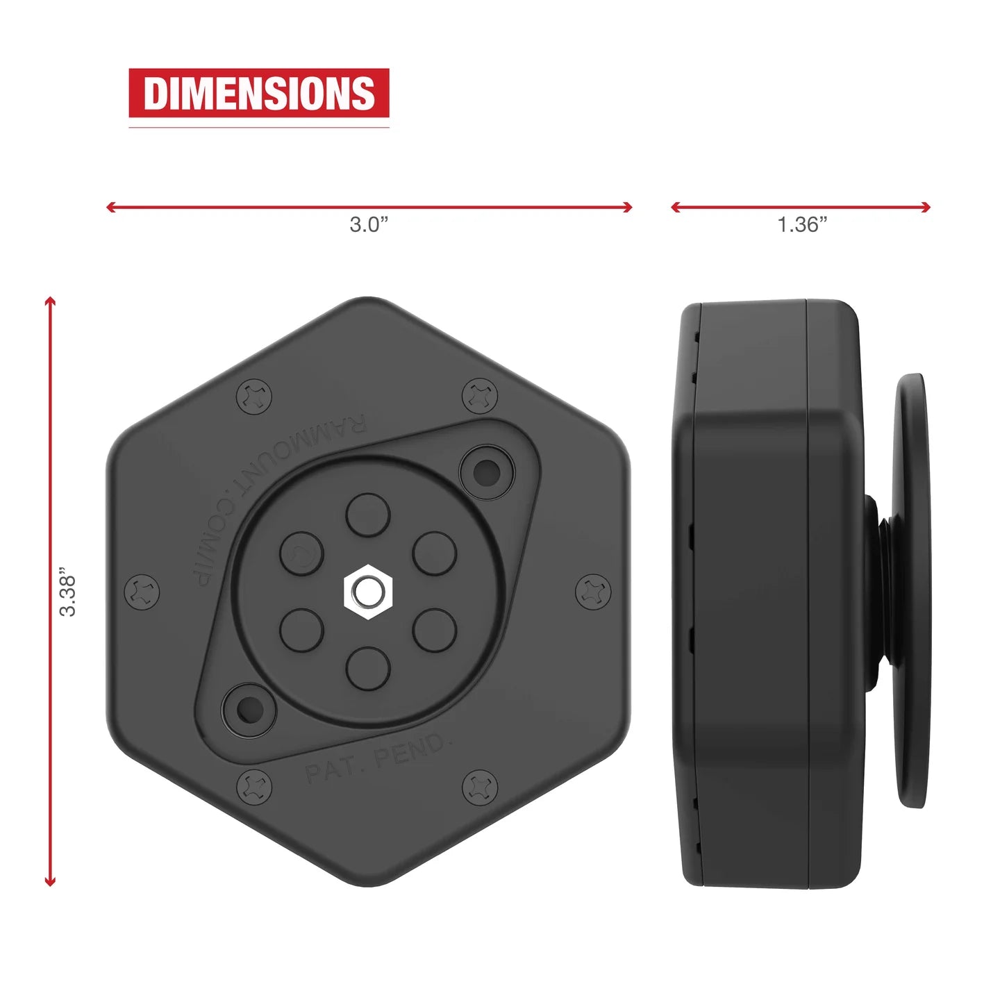 RAM® Vibe-Safe™ with NPT Adapter for 2-Hole Holders-RAP-462NPT-Mobile Phone Holders-Pyramid Motorcycle Accessories