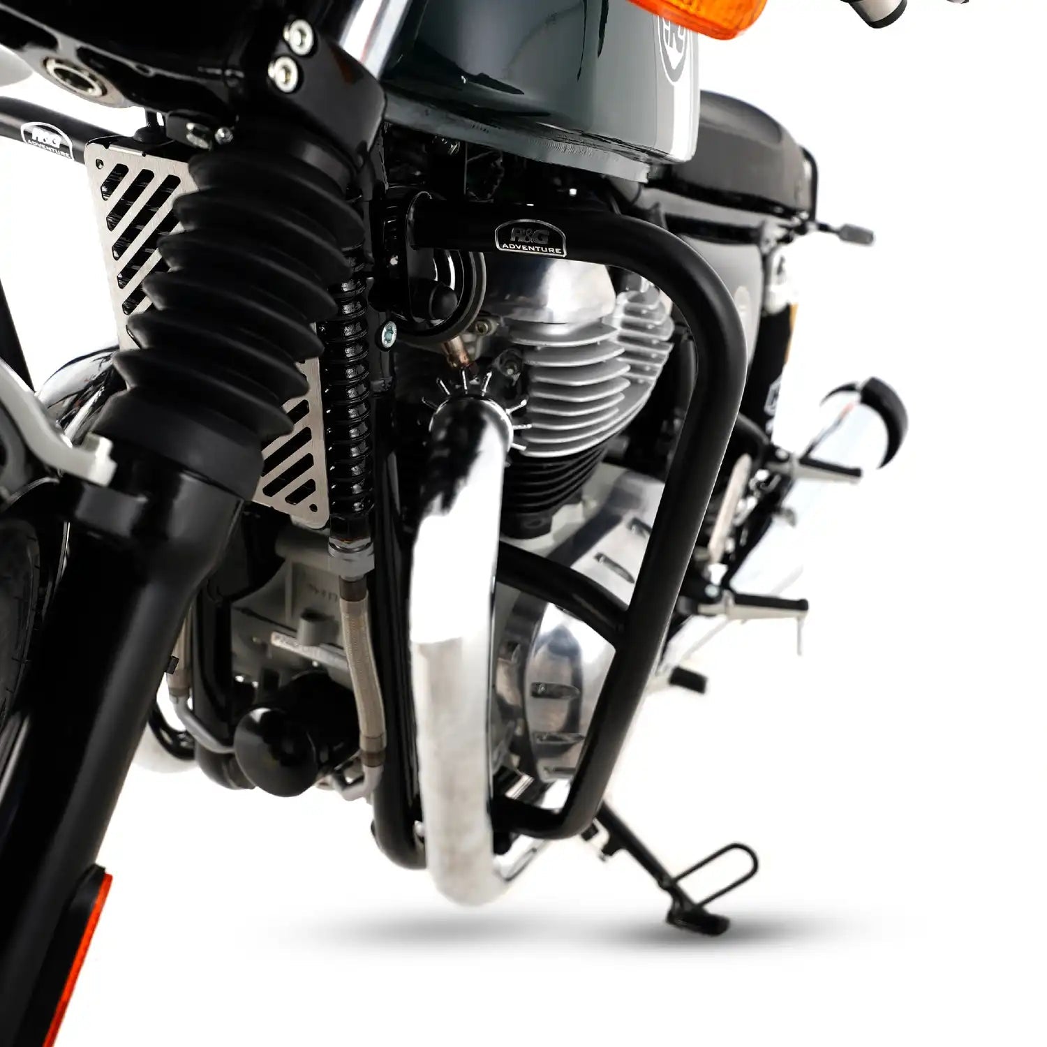 R&G Adventure Bars | Black | Royal Enfield Continental GT 650 2019>2023-Engine Guards-Pyramid Motorcycle Accessories