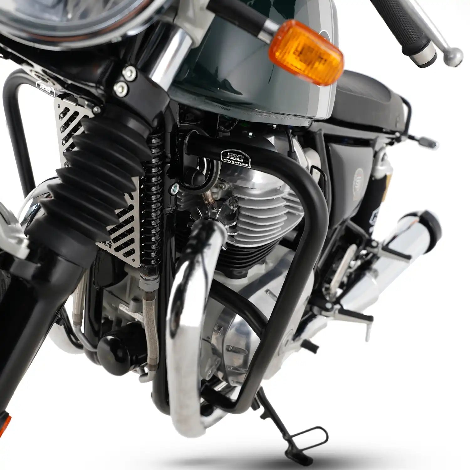 R&G Adventure Bars | Black | Royal Enfield Continental GT 650 2019>2023-Engine Guards-Pyramid Motorcycle Accessories