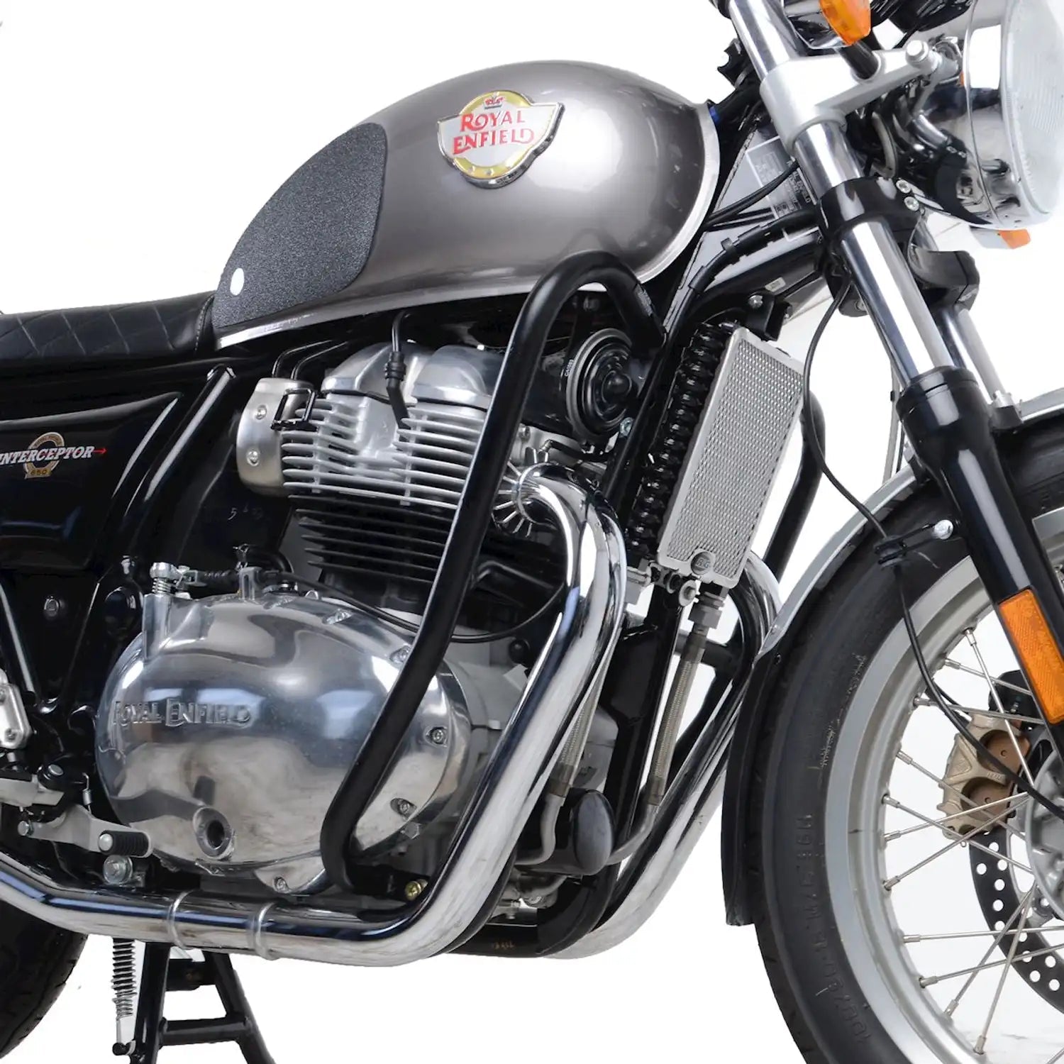 R&G Adventure Bars | Black | Royal Enfield Continental GT 650 2019>2023-Engine Guards-Pyramid Motorcycle Accessories