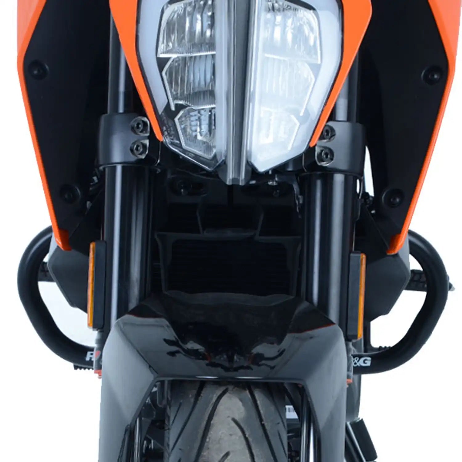 R&G Adventure Bars | Orange | KTM 125 Duke 2017>2023-RAB0032OR-Engine Guards-Pyramid Motorcycle Accessories