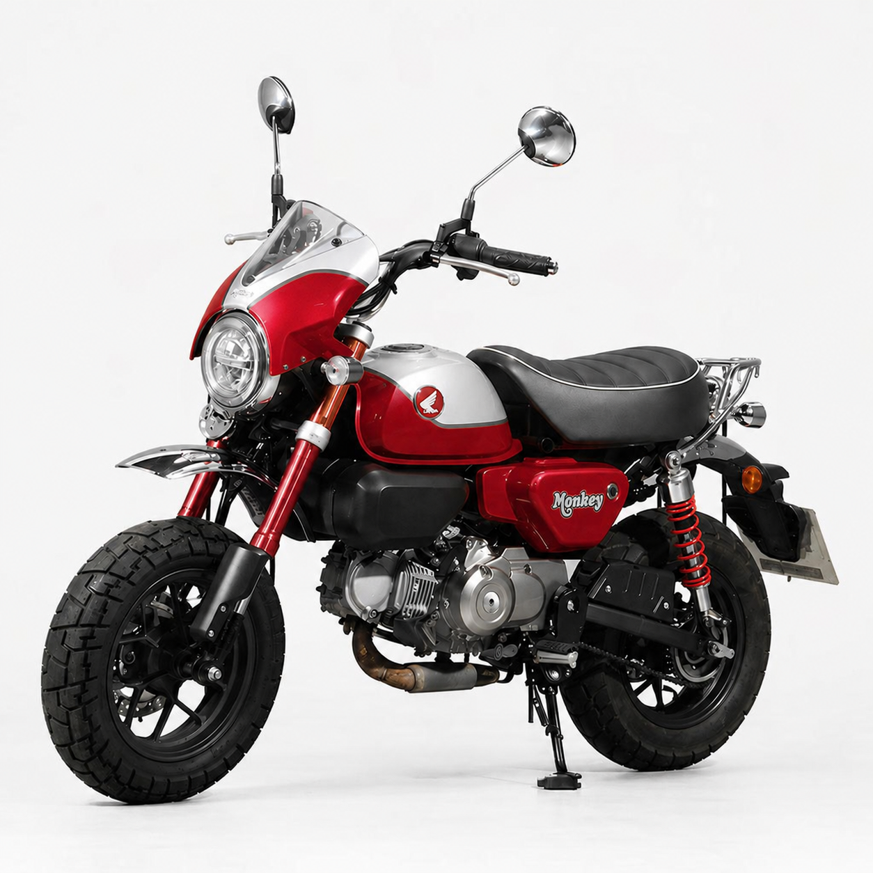Pyramid Fly Screen | Pearl Nebula Red/Silver | Honda Monkey 125 2021>Current -   Pyramid Motorcycle Accessories