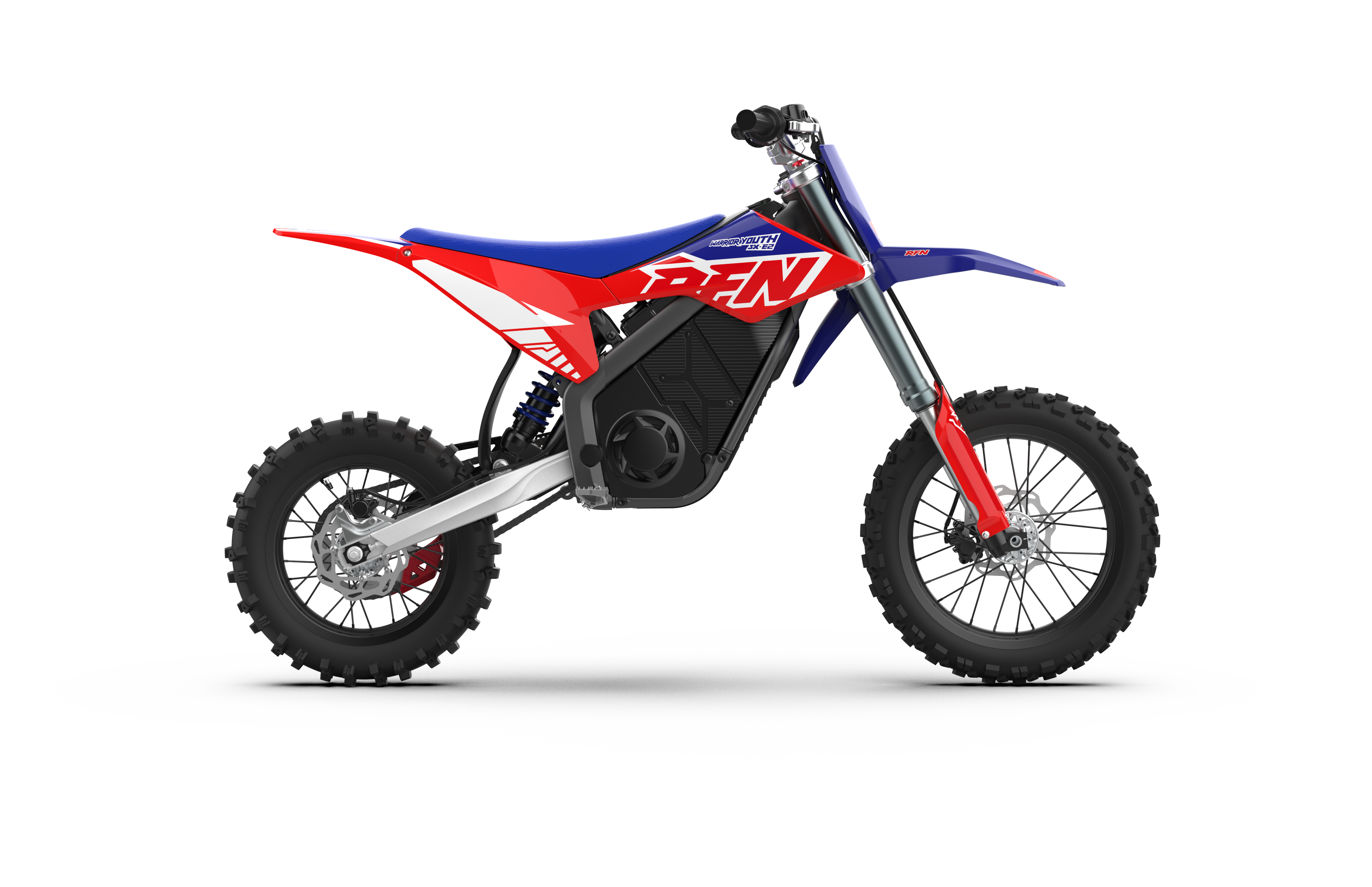 RFN Warrior Youth SX-E2 48V Electric Off-Road Motorcycle | Red/Blue