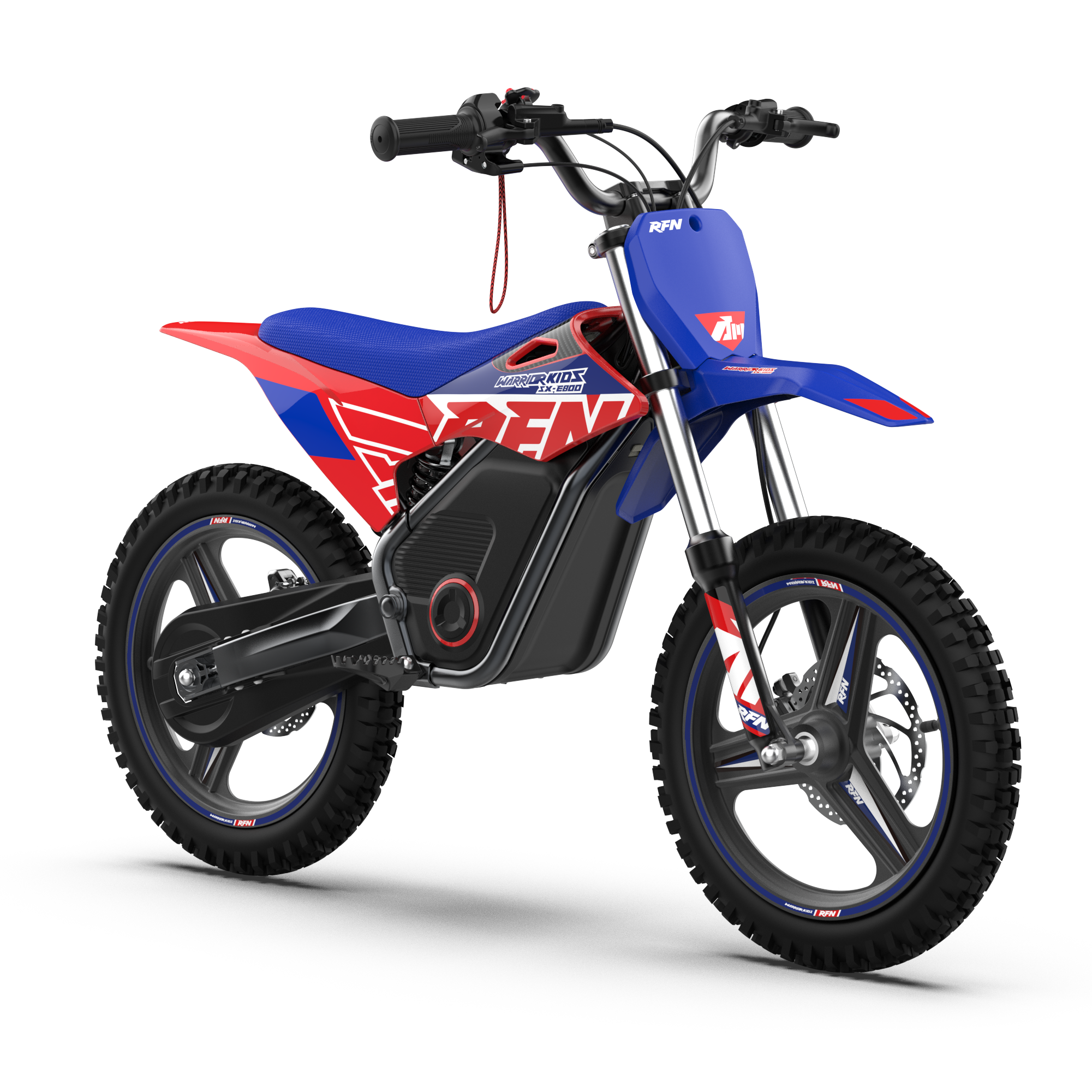 RFN Warrior SX-E800 R 16-inch Kids Electric MX Bike | Blue/Red