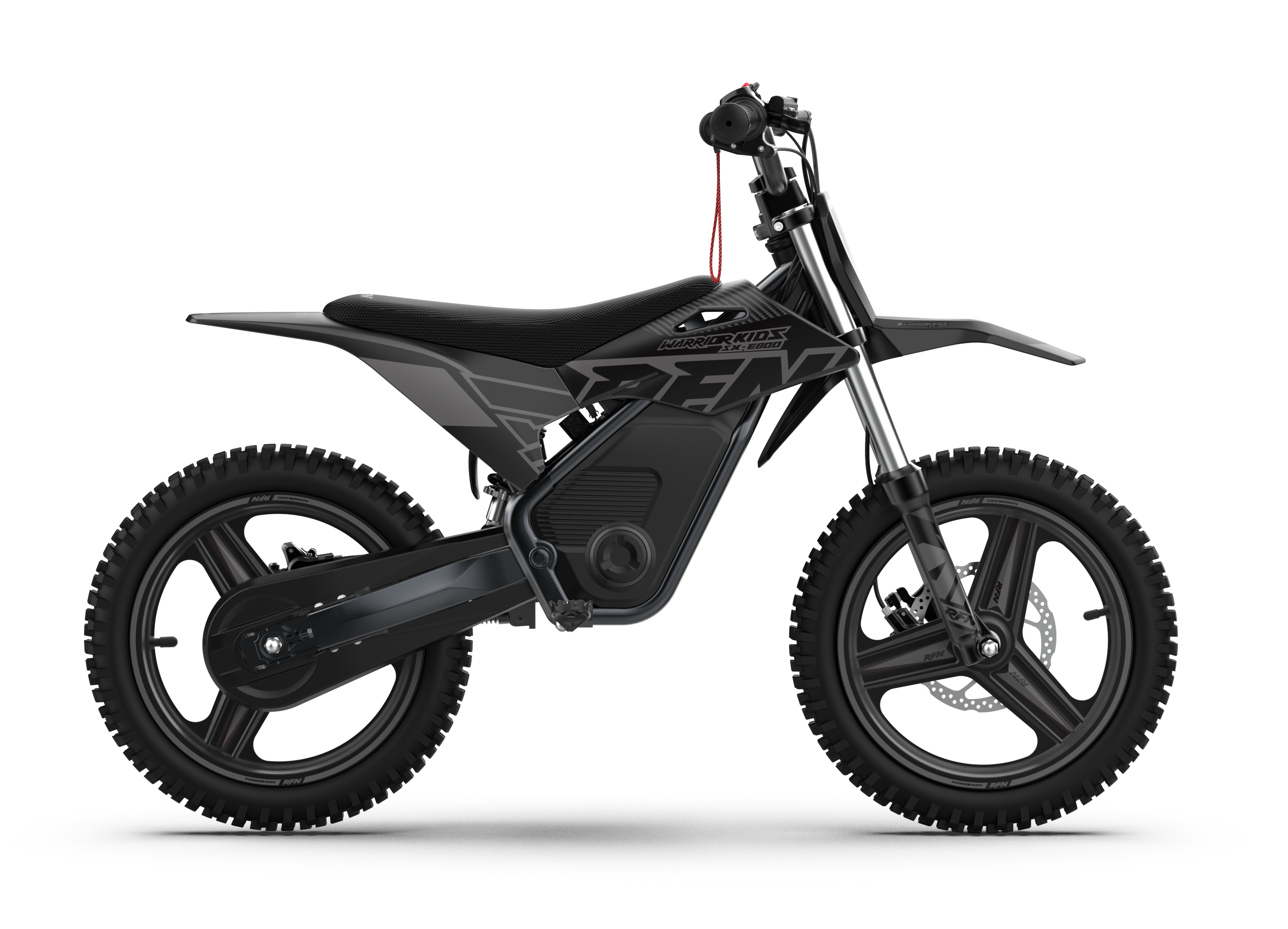 RFN Warrior SX-E800 R 16-inch Kids Electric MX Bike | Black/Grey
