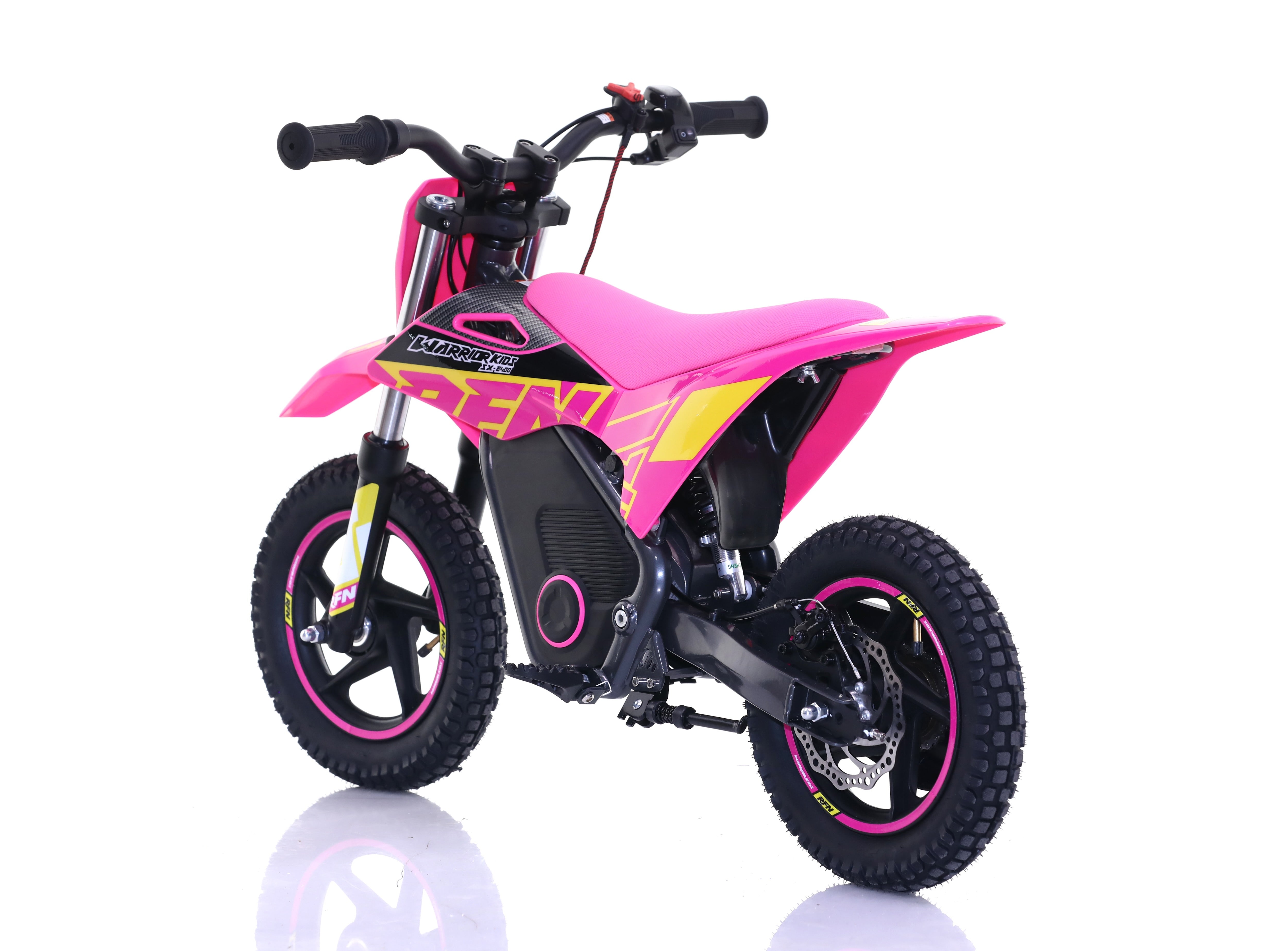 RFN Warrior SX-E400 12-inch Kids Electric MX Bike | Pink/Yellow