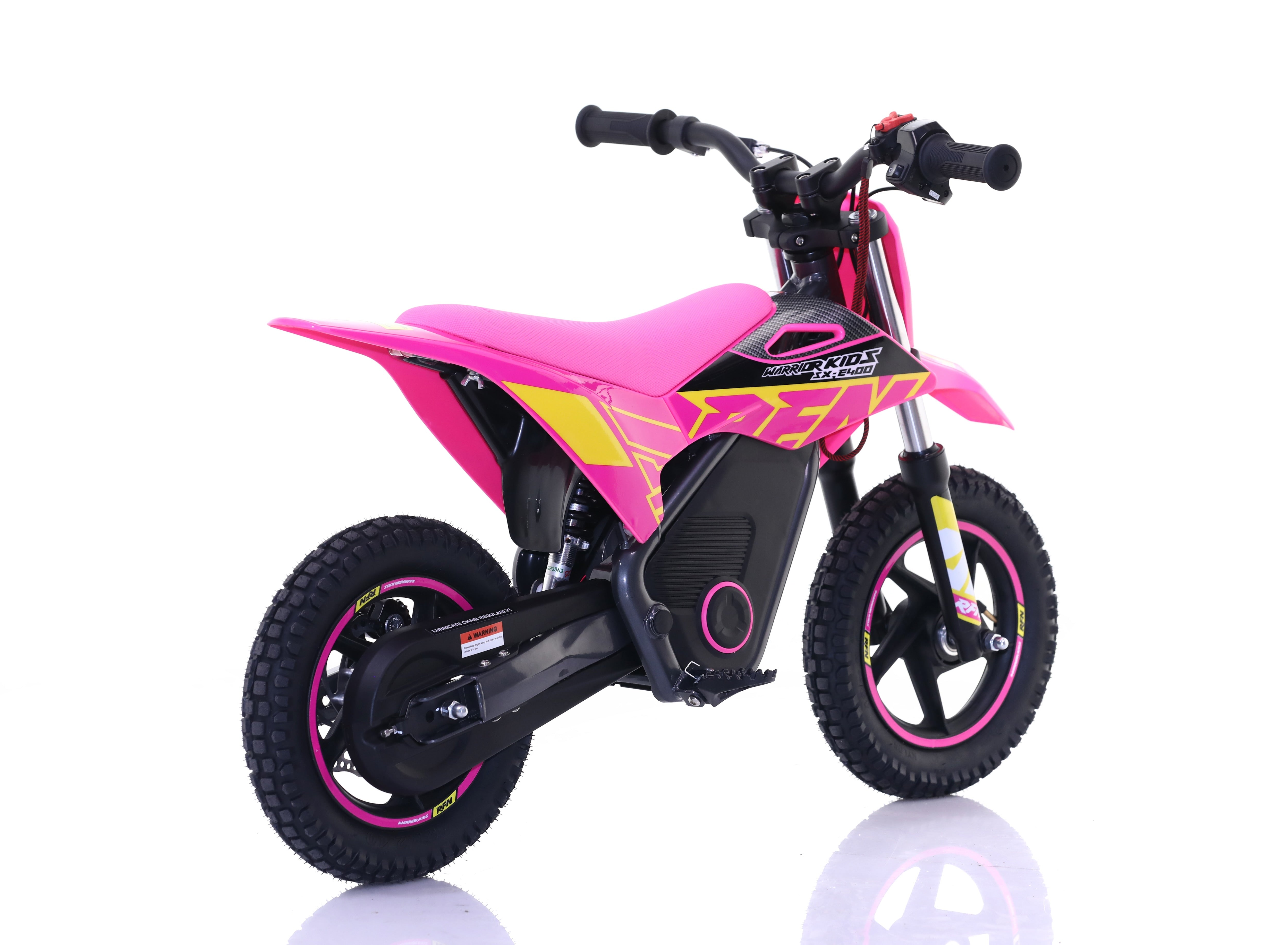RFN Warrior SX-E400 12-inch Kids Electric MX Bike | Pink/Yellow