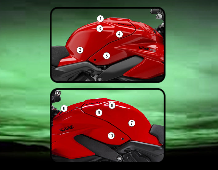 Eazi-Grip Tank Paint Protection Kit | Clear - Gloss | Ducati Streetfighter V4 2023-2024