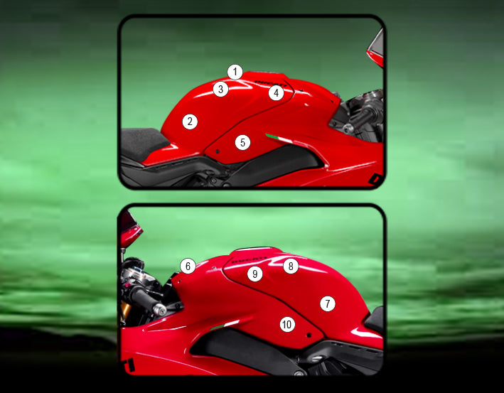 Eazi-Grip Tank Paint Protection Kit | Clear - Gloss | Ducati Panigale V4 2023-2024