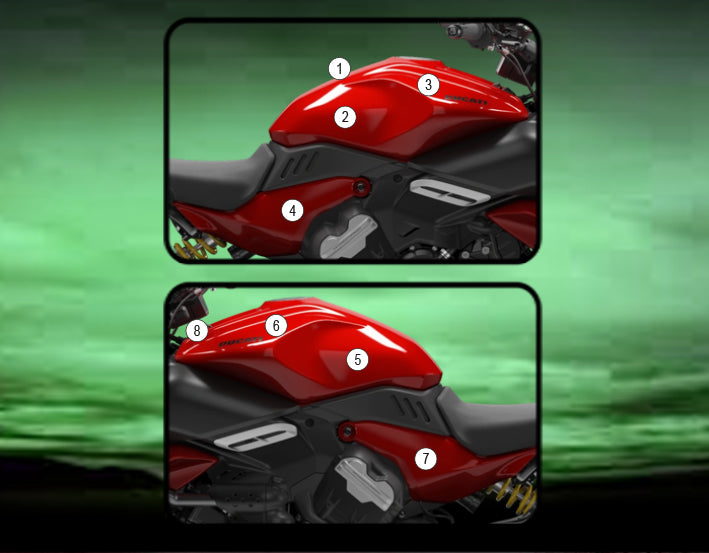 Eazi-Grip Tank Paint Protection Kit | Clear - Matte | Ducati Diavel V4 2023>Current