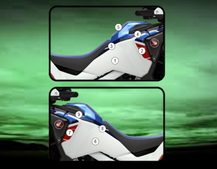 Eazi-Grip Tank Paint Protection Kit | Clear - Gloss | Honda CRF1100L AFRICA TWIN ADVENTURE SPORTS 2020-2023