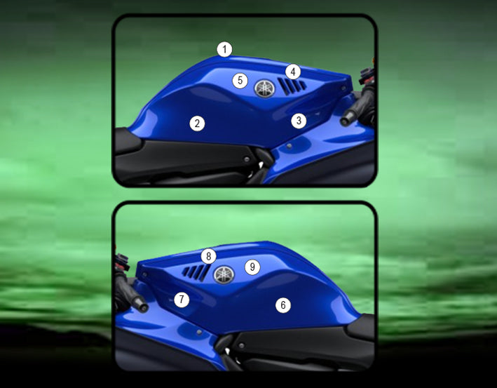 Eazi-Grip Tank Paint Protection Kit | Clear - Gloss | Yamaha R7 2021-2025