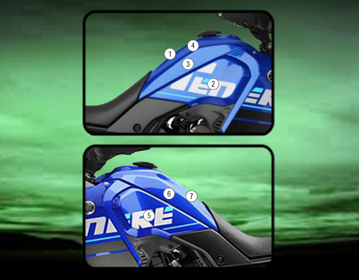 Eazi-Grip Tank Paint Protection Kit | Clear - Gloss | Yamaha Tenere 700 2019-2024 and Explore 2023-2024