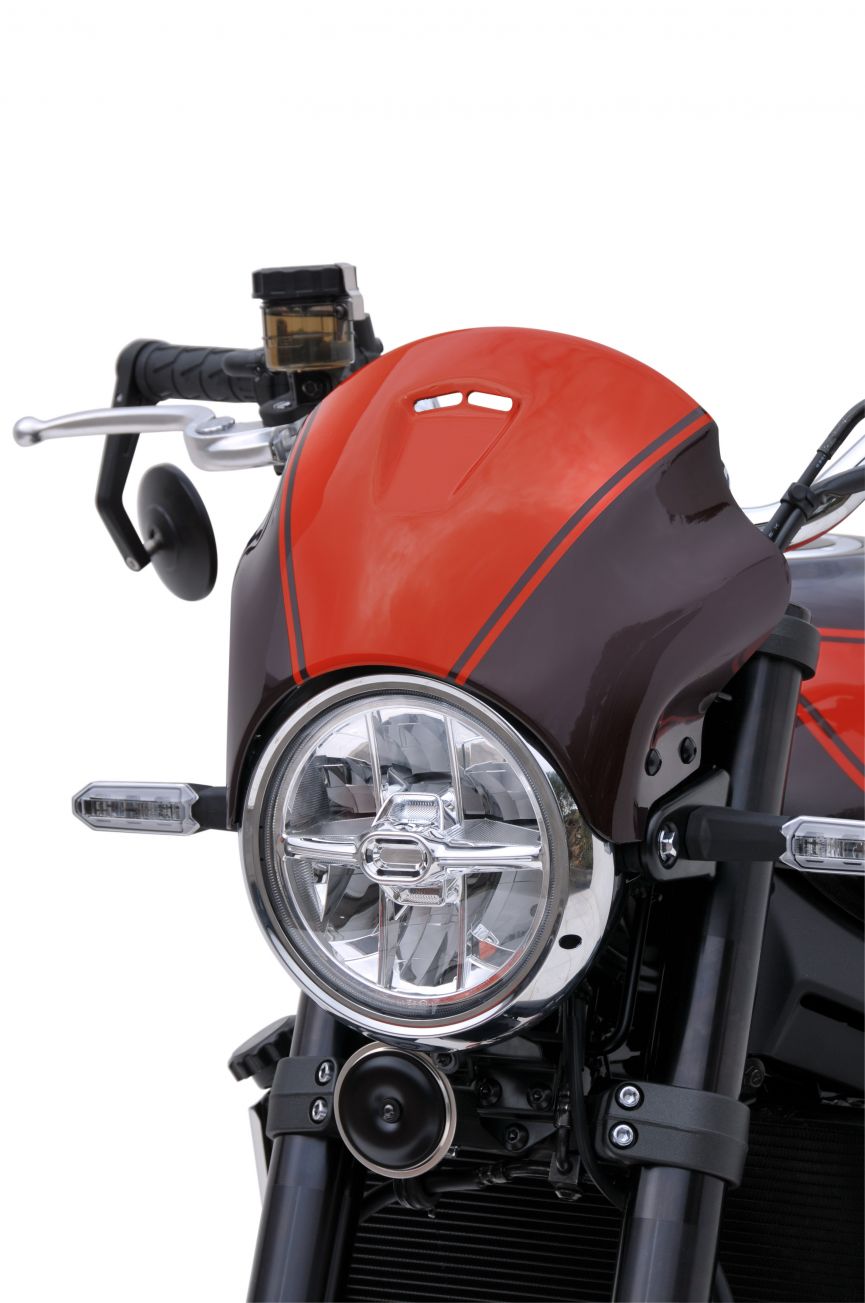 Ermax Nose Fairing | Met Brown/Met Orange (Candy Tone Brown/Candy Tone Orange) | Kawasaki Z 900 RS 2017>2020 -   Pyramid Motorcycle Accessories