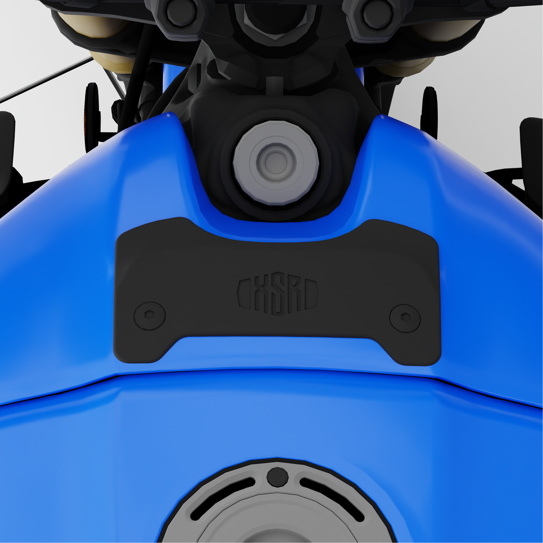 Pyramid Tank Ornament | Matte Black | Yamaha XSR 900 2022>Current -   Pyramid Motorcycle Accessories