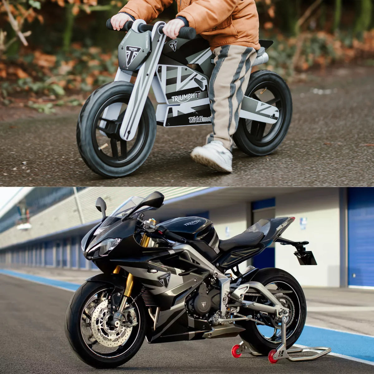 Kiddimoto Triumph Daytona 765 Balance Bike -   Pyramid Motorcycle Accessories