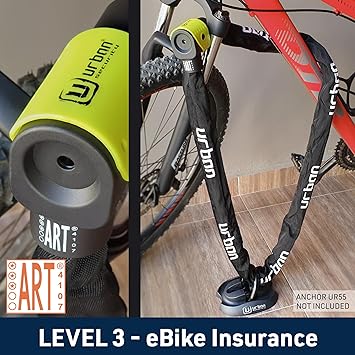 Urban Security 10K170 170cm Motorcycle Chain + Integrated Lock - Security Level 15 -  Shop name