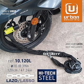 Urban Security 10.120L 120cm Motorcycle Loop Chain - Security Level 11-Security-Pyramid Motorcycle Accessories