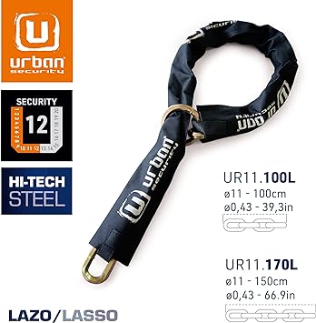 Urban Security 11.100L 100cm Motorcycle Loop Chain - Security Level 12 -  Shop name