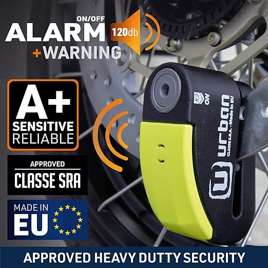 Urban Security 999 Motorcycle Disc Lock With Alarm - Security Level 19-Security-Pyramid Motorcycle Accessories