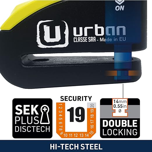 Urban Security 999 Motorcycle Disc Lock With Alarm - Security Level 19-Security-Pyramid Motorcycle Accessories