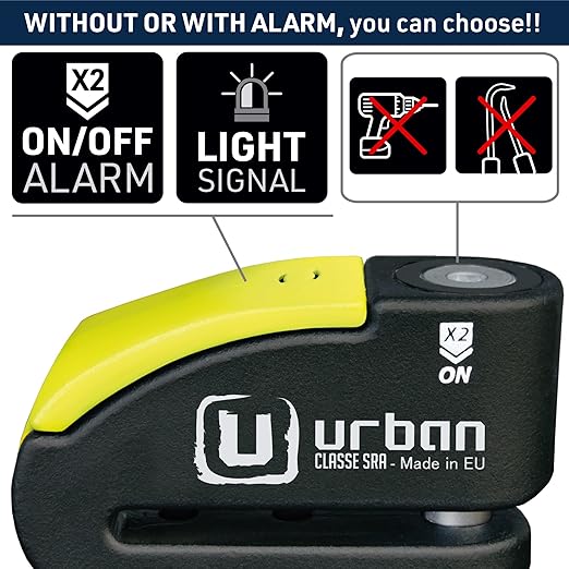 Urban Security 999 Motorcycle Disc Lock With Alarm - Security Level 19-Security-Pyramid Motorcycle Accessories