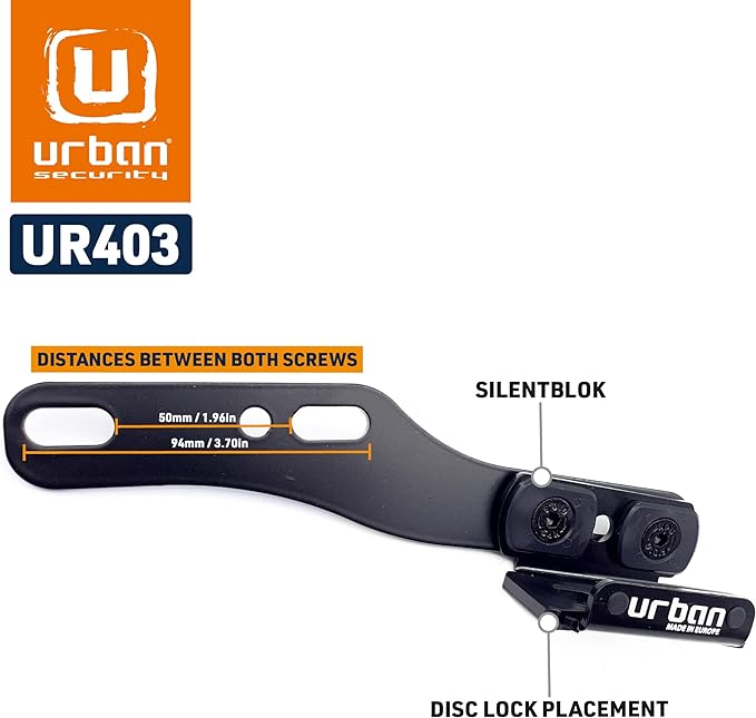 Urban Security Mounting Bracket For UR14S/UR10 Disc Locks - Footrest Screw Mount-UR403-Security-Pyramid Motorcycle Accessories