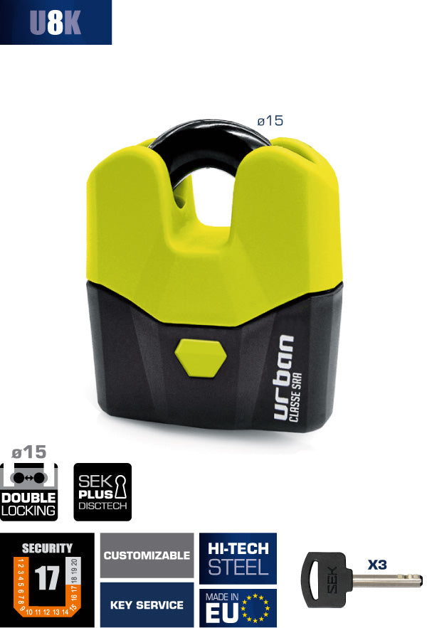 Urban Security U8K Padlock - Security Level 17 -  Shop name