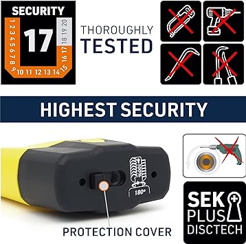 Urban Security U9DY Motorcycle Disc Lock + Reminder Cable - Security Level 17 -  Shop name