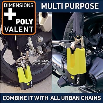 Urban Security U9DY Motorcycle Disc Lock + Reminder Cable - Security Level 17 -  Shop name