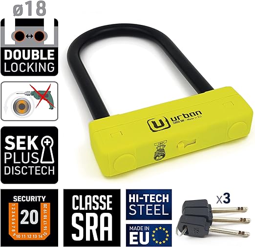 Urban Security UR120220 Motorcycle U Lock - Security Level 20 -  Shop name