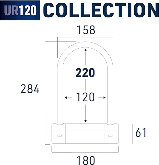 Urban Security UR120220 Motorcycle U Lock - Security Level 20 -  Shop name