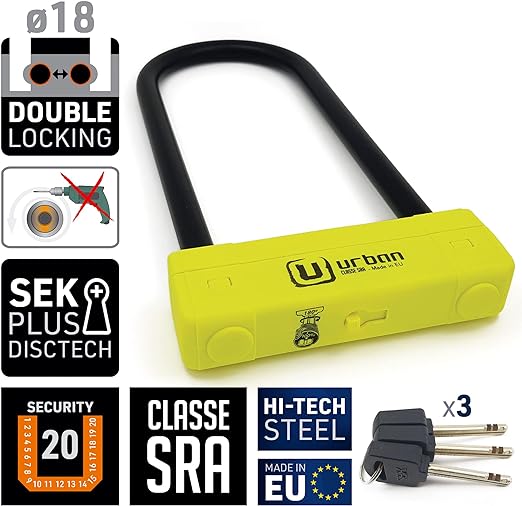 Urban Security UR120310 Motorcycle U Lock - Security Level 20-Security-Pyramid Motorcycle Accessories