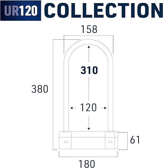 Urban Security UR120310 Motorcycle U Lock - Security Level 20-Security-Pyramid Motorcycle Accessories