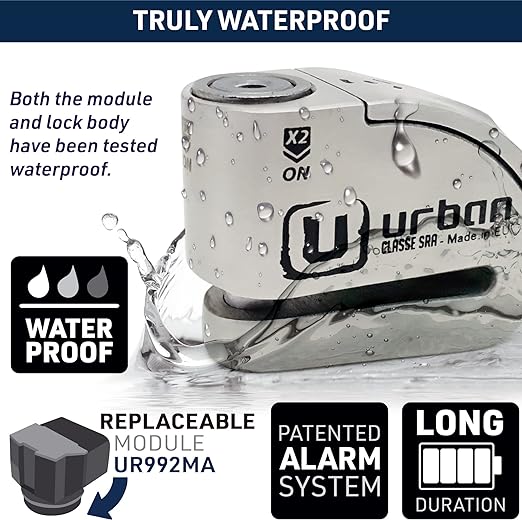 Urban Security UR14S Motorcycle Disc Lock With Alarm - Security Level 19 - Sold Secure Certified -  Shop name