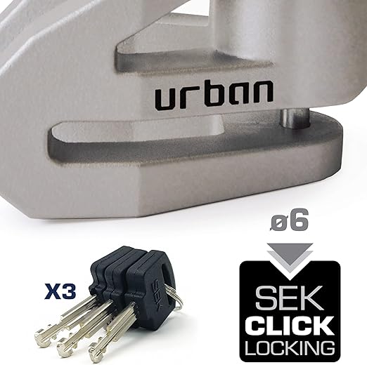 Urban Security UR206T Motorcycle Disc Lock + Reminder Cable - Security Level 10 -  Shop name