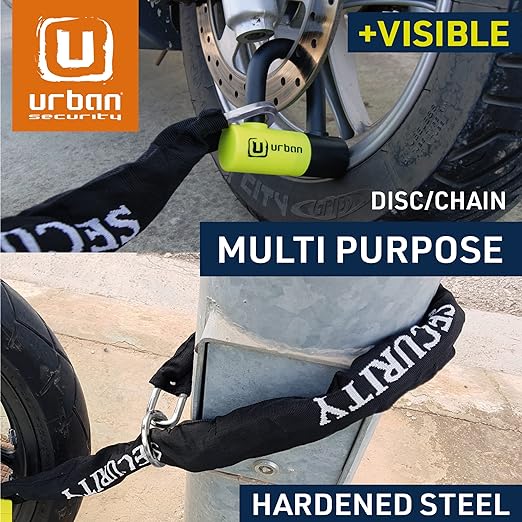 Urban Security UR59120 120cm Motorcycle Loop Chain + Lock - Security Level 11-UR59120-Security-Pyramid Motorcycle Accessories